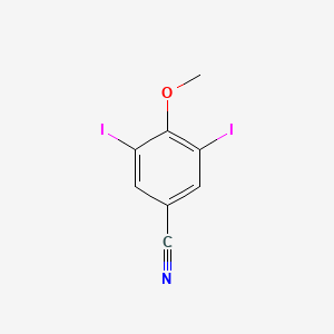 3,5-Diiodo-4-methoxybenzonitrile chemical structure (CAS 3336-40-1)
