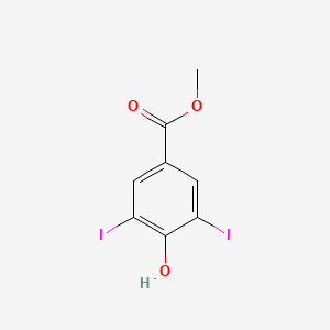 Methyl 4-hydroxy-3,5-diiodobenzoate chemical structure (CAS 3337-66-4)