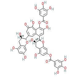 Theaflavine-3,3'-digallate chemical structure (CAS 33377-72-9)