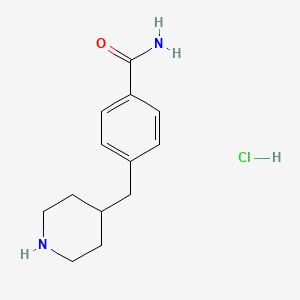 4-(Piperidin-4-ylmethyl)benzamide hydrochloride chemical structure (CAS 333795-11-2)