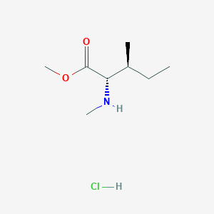 (2S,3S)-Methyl 3-methyl-2-(methylamino)pentanoate hydrochloride chemical structure (CAS 3339-43-3)