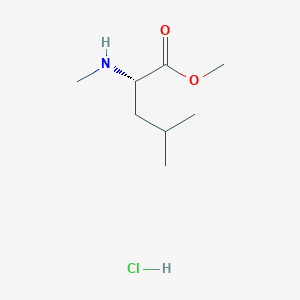 (S)-Methyl 4-methyl-2-(methylamino)pentanoate hydrochloride chemical structure (CAS 3339-45-5)