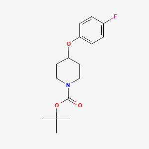 tert-Butyl 4-(4-fluorophenoxy)piperidine-1-carboxylate chemical structure (CAS 333954-85-1)