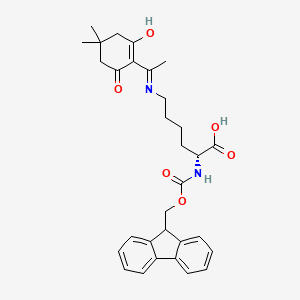 Fmoc-D-Lys(Dde)-OH chemical structure (CAS 333973-51-6)