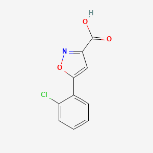 5-(2-Chlorophenyl)-3-isoxazolecarboxylic Acid chemical structure (CAS 334017-34-4)