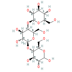 (2R,3R,4R,5R)-4-(((2S,3R,4R,5S,6R)-3,4-Dihydroxy-6-(hydroxymethyl)-5-(((2S,3R,4S,5S,6R)-3,4,5-trihydroxy-6-(hydroxymethyl)tetrahydro-2H-pyran-2-yl)oxy)tetrahydro-2H-pyran-2-yl)oxy)-2,3,5,6-tetrahydroxyhexanal chemical structure (CAS 33404-34-1)