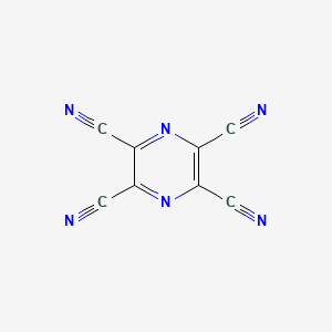 Pyrazine-2,3,5,6-tetracarbonitrile chemical structure (CAS 33420-37-0)