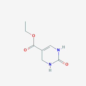Ethyl 2-oxo-1,2,3,4-tetrahydropyrimidine-5-carboxylate chemical structure (CAS 33458-27-4)