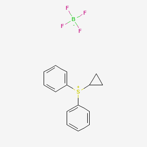 Cyclopropyldiphenylsulfonium tetrafluoroborate chemical structure (CAS 33462-81-6)