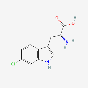 (S)-2-Amino-3-(6-chloro-1H-indol-3-yl)propanoic acid chemical structure (CAS 33468-35-8)