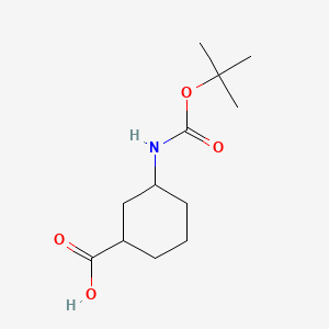 3-((tert-Butoxycarbonyl)amino)cyclohexanecarboxylic acid chemical structure (CAS 334932-13-7)