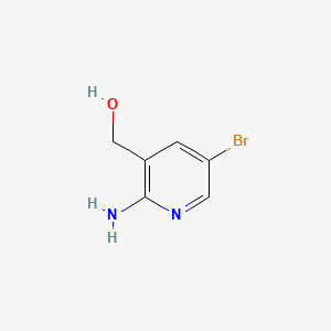 2-Amino-5-bromo-3-(hydroxymethyl)pyridine chemical structure (CAS 335031-01-1)