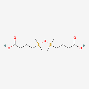 4,4'-(1,1,3,3-Tetramethyldisiloxane-1,3-diyl)dibutanoic acid chemical structure (CAS 3353-68-2)