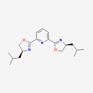 2,6-Bis((S)-4-isobutyl-4,5-dihydrooxazol-2-yl)pyridine chemical structure (CAS 335357-38-5)