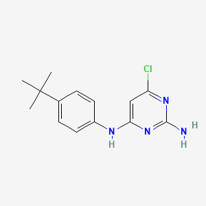 N4-(4-(tert-Butyl)phenyl)-6-chloropyrimidine-2,4-diamine chemical structure (CAS 335444-26-3)