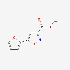 Ethyl 5-(furan-2-yl)isoxazole-3-carboxylate chemical structure (CAS 33545-40-3)