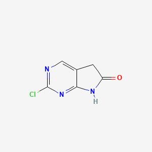 2-Chloro-5H-pyrrolo[2,3-d]pyrimidin-6(7H)-one chemical structure (CAS 335654-08-5)