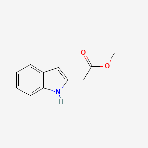 Ethyl 2-(1H-indol-2-yl)acetate chemical structure (CAS 33588-64-6)