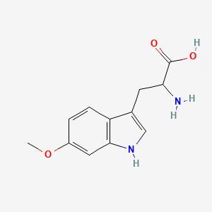 2-Amino-3-(6-methoxy-1H-indol-3-yl)propanoic acid chemical structure (CAS 33600-67-8)