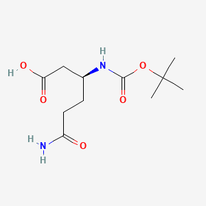 Boc-β-HoGln-OH chemical structure (CAS 336182-06-0)