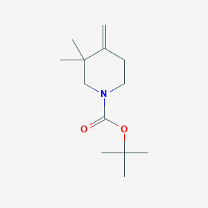 tert-Butyl 3,3-dimethyl-4-methylenepiperidine-1-carboxylate chemical structure (CAS 336182-49-1)