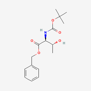 (2S,3R)-Benzyl 2-((tert-butoxycarbonyl)amino)-3-hydroxybutanoate chemical structure (CAS 33662-26-9)