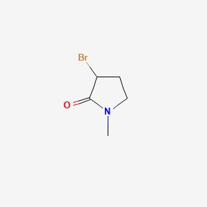 3-Bromo-1-methylpyrrolidin-2-one chemical structure (CAS 33693-57-1)