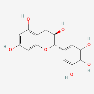 (2S,3R)-2-(3,4,5-Trihydroxyphenyl)chromane-3,5,7-triol chemical structure (CAS 3371-27-5)