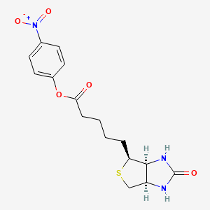4-Nitrophenyl 5-((3aS,4S,6aR)-2-oxohexahydro-1H-thieno[3,4-d]imidazol-4-yl)pentanoate chemical structure (CAS 33755-53-2)