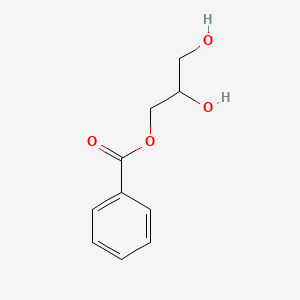 2,3-Dihydroxypropyl benzoate chemical structure (CAS 3376-59-8)