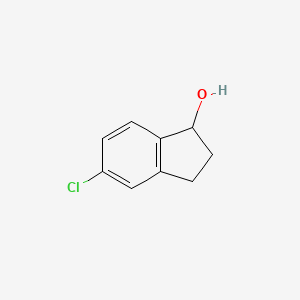 5-Chloro-2,3-dihydro-1H-inden-1-ol chemical structure (CAS 33781-38-3)