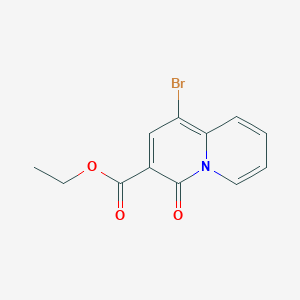 Ethyl 1-bromo-4-oxo-4H-quinolizine-3-carboxylate chemical structure (CAS 337909-11-2)