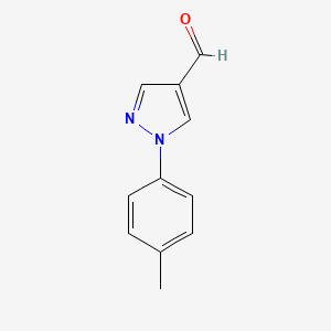1-(p-Tolyl)-1H-pyrazole-4-carbaldehyde chemical structure (CAS 337957-59-2)