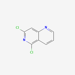 5,7-Dichloro-1,6-naphthyridine chemical structure (CAS 337958-60-8)