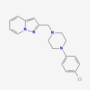 2-((4-(4-Chlorophenyl)piperazin-1-yl)methyl)pyrazolo[1,5-a]pyridine chemical structure (CAS 337972-47-1)