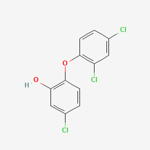 5-Chloro-2-(2,4-dichlorophenoxy)phenol chemical structure (CAS 3380-34-5)