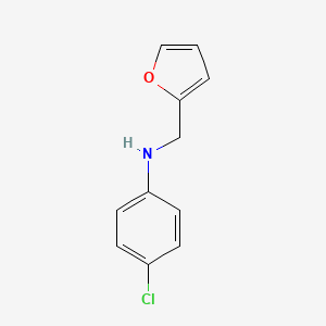 4-Chloro-N-(furan-2-ylmethyl)aniline chemical structure (CAS 33829-87-7)