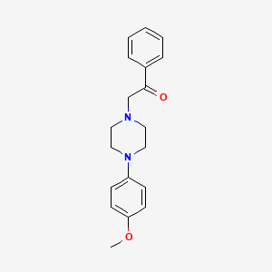 2-(4-(4-Methoxyphenyl)piperazin-1-yl)-1-phenylethan-1-one chemical structure (CAS 338396-68-2)