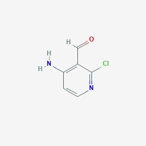 4-Amino-2-chloronicotinaldehyde chemical structure (CAS 338452-92-9)