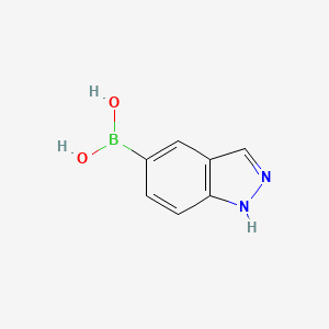 1H-Indazole-5-boronic acid chemical structure (CAS 338454-14-1)