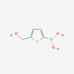 (5-(Hydroxymethyl)thiophen-2-yl)boronic acid chemical structure (CAS 338454-45-8)