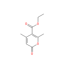 Ethyl 4,6-dimethyl-2-oxo-2H-pyran-5-carboxylate chemical structure (CAS 3385-34-0)