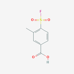 4-(Fluorosulfonyl)-3-methylbenzoic acid chemical structure (CAS 33866-06-7)