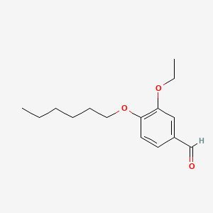 3-Ethoxy-4-(hexyloxy)benzaldehyde chemical structure (CAS 339074-51-0)