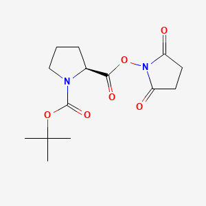 1-(tert-Butyl) 2-(2,5-dioxopyrrolidin-1-yl) (S)-pyrrolidine-1,2-dicarboxylate chemical structure (CAS 3392-10-7)