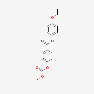 4-Ethoxyphenyl 4-((ethoxycarbonyl)oxy)benzoate chemical structure (CAS 33926-25-9)