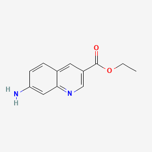 Ethyl 7-aminoquinoline-3-carboxylate chemical structure (CAS 339290-20-9)