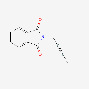 2-(Pent-2-yn-1-yl)isoindoline-1,3-dione chemical structure (CAS 339310-24-6)