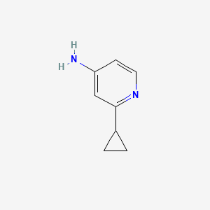 2-Cyclopropylpyridin-4-amine chemical structure (CAS 340006-71-5)