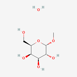 (2R,3R,4S,5R,6S)-2-(Hydroxymethyl)-6-methoxytetrahydro-2H-pyran-3,4,5-triol hydrate chemical structure (CAS 34004-14-3)